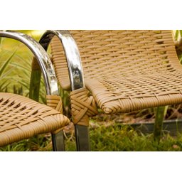 Conjunto de Poltronas e Namoradeira Mini Garden - Área externa, Jardim, Piscina - Argila - 3