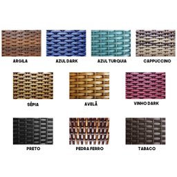 Conjunto de Poltronas e Namoradeira Mini Garden - Área externa, Jardim, Piscina - Argila - 4