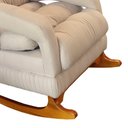 Ver imagem 3 de Poltrona de Amamentação com Balanço Luna Suede Bege Base de Madeira C05 - D'rossi Poltrona de Amamen