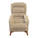 Ver imagem 5 de Poltrona de Amamentação com Balanço Luna Suede Bege Base de Madeira C05 - D'rossi Poltrona de Amamen