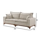 Ver imagem 2 de Sofá 3 Lugares Living M-47 Veludo Martins Creme