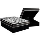 Ver imagem 1 de Conjunto Box Baú Queen: Colchão Espuma Luckspuma D45 Gran Luck Pro + Base Crc Suede Black(158x198)