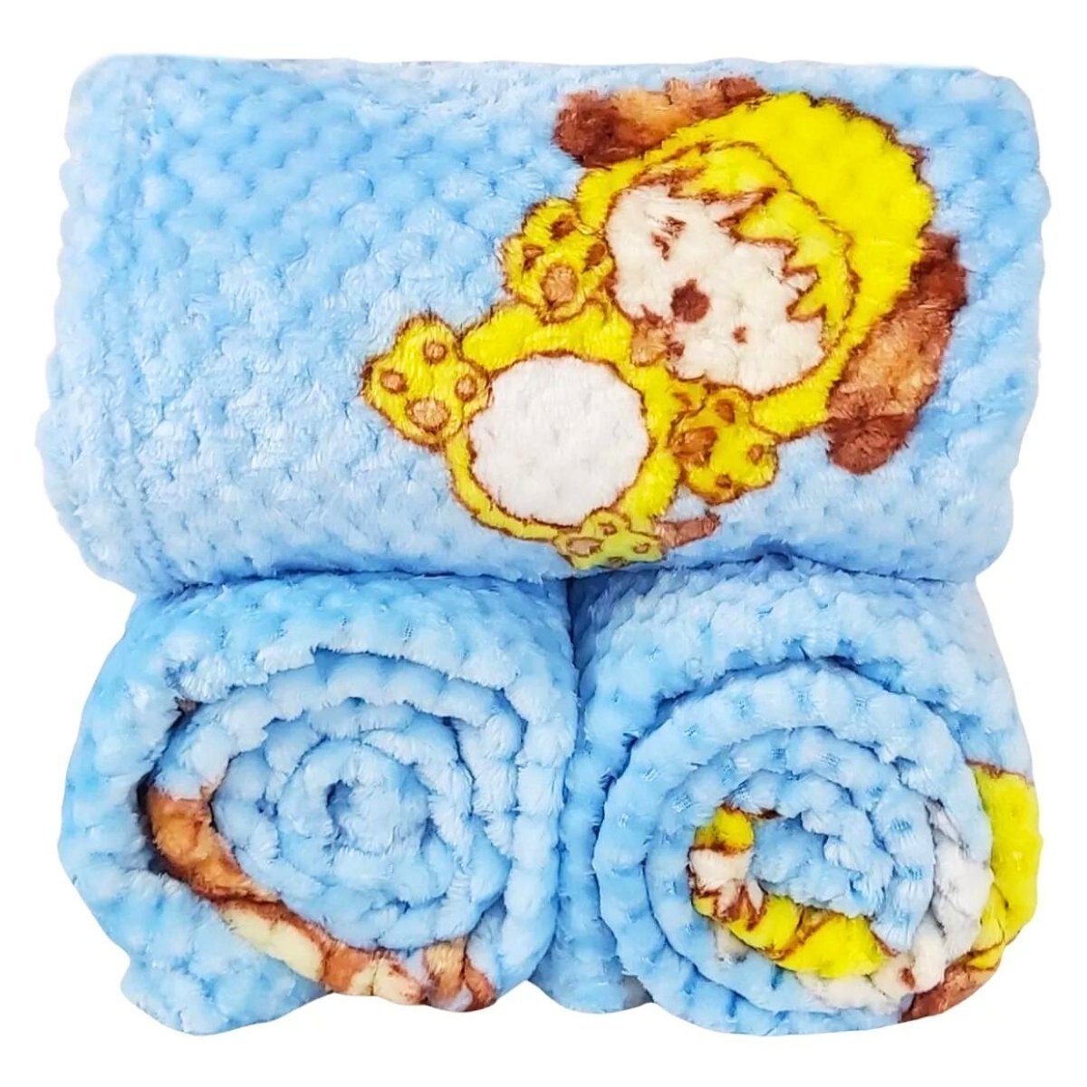 Cobertor Manta Bebê 1,00 X 0,90 Infantil Macia Microfibra Antialérgica Soft - Azul - 6