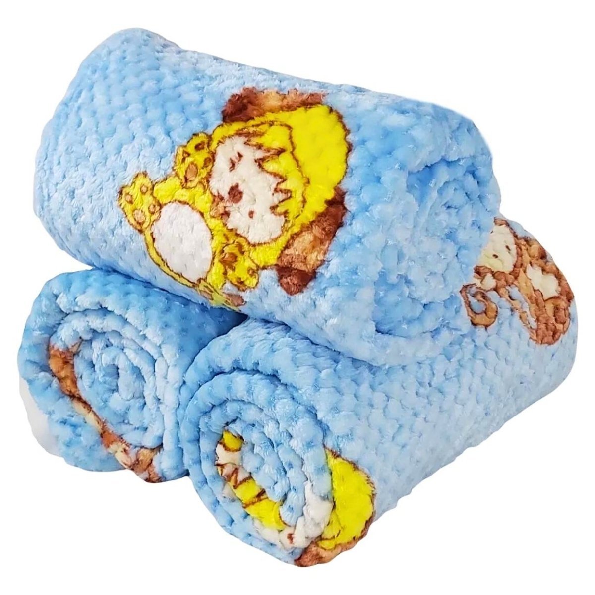 Cobertor Manta Bebê 1,00 X 0,90 Infantil Macia Microfibra Antialérgica Soft - Azul - 1