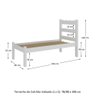 Cama de Solteiro Madeira Maciça para Colchão 78-88x188cm Multimóveis - 2