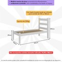 Ver imagem 3 de Cama de Solteiro Madeira Maciça para Colchão 78-88x188cm Multimóveis