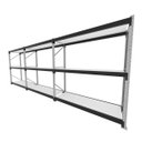 Ver imagem 1 de Mini Porta Pallet 200 Kg por Nivel Inicial +2 Continuação com 3 Niveis Preto com Mdf Branco