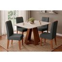 Ver imagem 1 de Mesa Sala Jantar Celeste + 4 Cadeiras Lia Freijo DJ Móveis