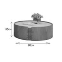 Ver imagem 2 de Mesa de Centro Redonda Isis Tampo 80 Cm de Vidro Off White