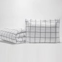 Ver imagem 3 de Edredom Atual Casal Queen 03 Peças Quadriculado Branco