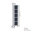 Ver imagem 2 de Roupeiro Aço Linha Light 5 Portas - GR301-5 Cinza-Azul Delrei