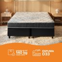 Ver imagem 5 de Cama Box Queen Bipartido Preto + Colchão Espuma D33 Ortopédico Zidi San Francisco 158x198x54cm