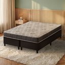 Ver imagem 2 de Cama Box Queen Bipartido Preto + Colchão Espuma D33 Ortopédico Zidi San Francisco 158x198x54cm