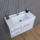 Ver imagem 6 de Kit Armário para Banheiro 60cm Mdf com Cuba + Espelheira - Potenza Branco