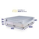 Ver imagem 2 de Conjunto Box Branco Luanda Branco Espuma D28 King 193x203x62 - King House
