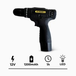 Parafusadeira e Furadeira Bom-9967 - 12v - 8