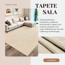Ver imagem 5 de Tapete Sala Sisal Grande 200 X 250 Antiderrapante Tapete para Decoração Quarto de Casal Bege Palha