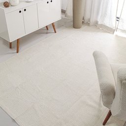 Tapete Sisal Grande 200 x 250 Antiderrapante Tapete Para Decoração Quarto de Casal Sala Bege Palha - 1