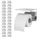 Ver imagem 1 de Suporte Papel Higienico Kit 22 Uni Inox Banheiro Lavabo Prateleira Apoio Celular Porta Objeto Multiu