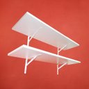 Ver mais imagens de Prateleira 70X30 Cm Mdf Branco Com Suporte Mão Francesa