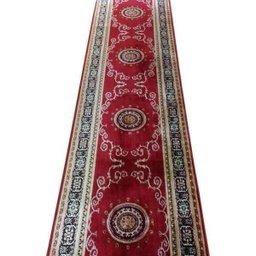 Passadeira 5Mt Belga Aveludado 60x500cm Mandala Vermelho - 1