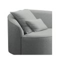 Ver imagem 5 de Divã Recamier Curvo Sala de Estar Inglaterra Lado Direito 180cm Bouclé Cinza - Incasa Decor