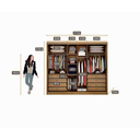 Ver imagem 2 de Guarda Roupa Casal Sollo 3 Portas com Espelho 8 Gavetas 273cm - Novo Horizonte:cumaru Fendi