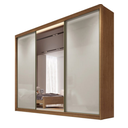 Ver imagem 1 de Guarda Roupa Casal Sollo 3 Portas com Espelho 8 Gavetas 273cm - Novo Horizonte:cumaru Fendi