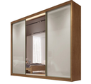 Ver imagem 1 de Guarda Roupa Casal Sollo 3 Portas com Espelho 8 Gavetas 273cm - Novo Horizonte:cumaru Fendi