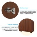Ver mais imagens de Guarda-roupa Casal 6 Portas com Pés 267cm 100% Mdf Linhares Espresso Móveis