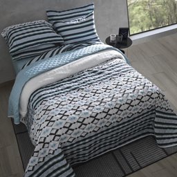 Jogo de Cama Solteiro Duplo 3 Peças Sultan Realce Premium Akira - 1