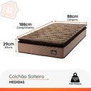 Ver imagem 3 de Colchão Solteiro Hellen Ortopédico Van Gogh D33 Marrom 88x188x29cm Marrom