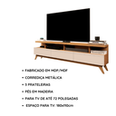 Ver imagem 7 de Rack para Sala TV 70 Polegadas Vivare 1.8 Wood Moderno Nature/Off White