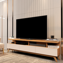 Ver imagem 2 de Rack para Sala TV 70 Polegadas Vivare 1.8 Wood Moderno Nature/Off White