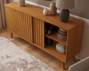 Ver imagem 2 de Buffet Nature Moderno Mdf/mdp Portas de Correr Ripado
