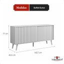 Ver imagem 5 de Buffet Nature Moderno Mdf/mdp Portas de Correr Ripado