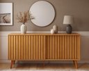 Ver imagem 3 de Buffet Nature Moderno Mdf/mdp Portas de Correr Ripado