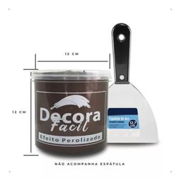 Cimento Queimado com Efeito Perolizado Decora Fácil 1kg - Marrom - 6