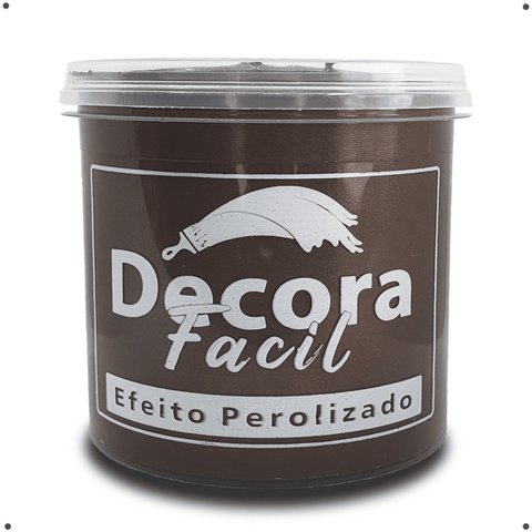 Cimento Queimado com Efeito Perolizado Decora Fácil 1kg - Marrom