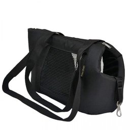 Bolsa Marie Nylon São Pet Preta Transportar Cães e Gatos - 1