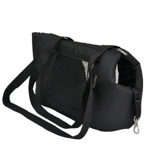 Bolsa Marie Nylon São Pet Preta Transportar Cães e Gatos