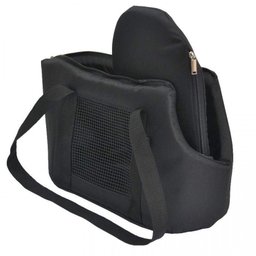 Bolsa Marie Nylon São Pet Preta Transportar Cães e Gatos - 2