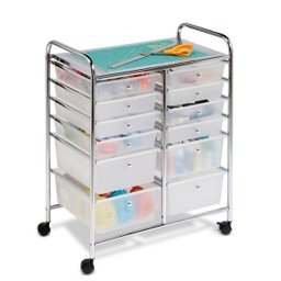 Carrinho Organizador Multiuso Aço 12 Gavetas Cromado - 1