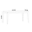 Ver imagem 5 de Mesa de Jantar 8 Lugares Retangular 180cm Tampo MDF com Vidro Claris N01 Ypê Off White - Lyam Decor