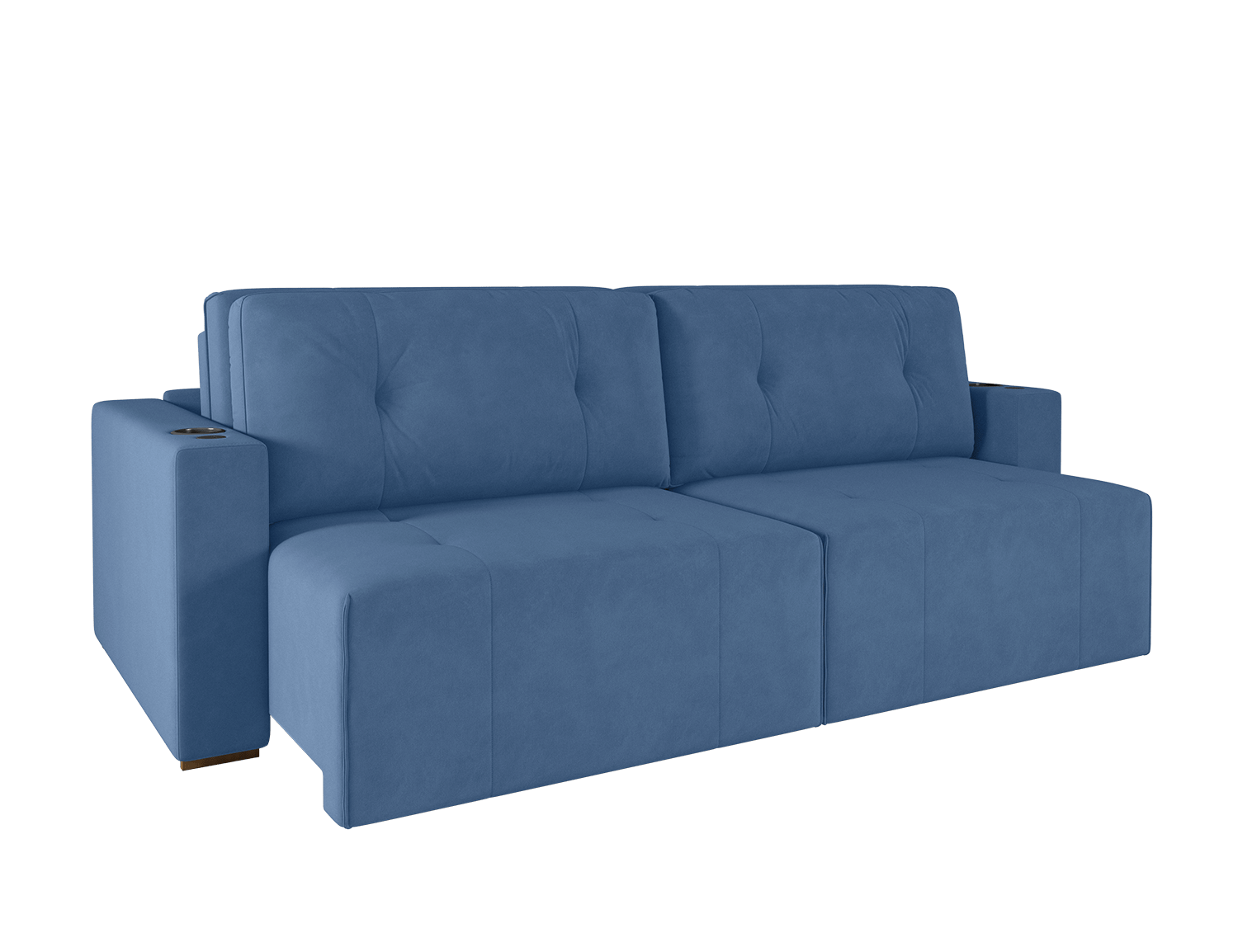 Sofá Cama Retrátil Reclinável Roma MT Azul 2Lug 2,14m MadeiraMadeira