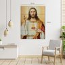 Mosaico Azulejos Jesus Coração Iluminado Mural 12 Peças 80x60cm - 2