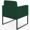 Ver imagem 7 de Poltrona Decorativa Sala Estar e Recepção Base Fixa de Metal Helô L02 Suede Verde Musgo - Lyam