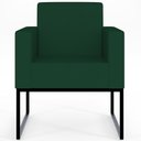 Ver imagem 3 de Poltrona Decorativa Sala Estar e Recepção Base Fixa de Metal Helô L02 Suede Verde Musgo - Lyam