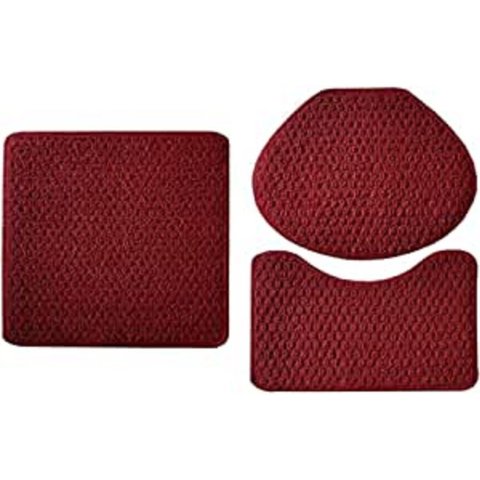 Kit Tapetes de Banheiro 3 Peças Relevo Oasis Tapetes