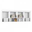 Ver imagem 2 de Armário Aéreo para Quarto Modular Star 4 Portas Branco - Poliman Móveis